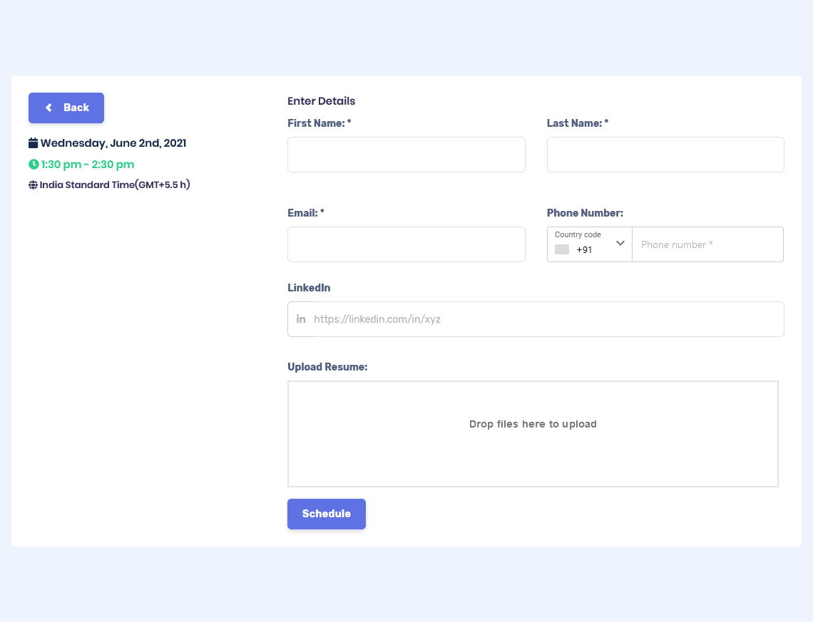 Scheduling Information